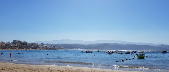 Calm waters at Las Canteras beach, Las Palmas