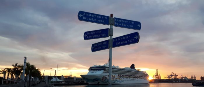 Cruise ships docked at Las Palmas