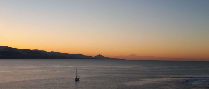 Mount Teide views from Las Palmas. Gran Canaria